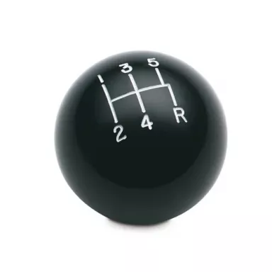 5-Speed Black Shift Ball, 16mm Threads Used with Thread Reducers