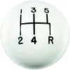 White 5-Speed Shift Ball | 1-7/8" Diameter | 16mm x 1.50 Insert