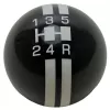 Rally Series 5-Speed Shift Ball | Black with White Stripes | 2-1/8" 16mm