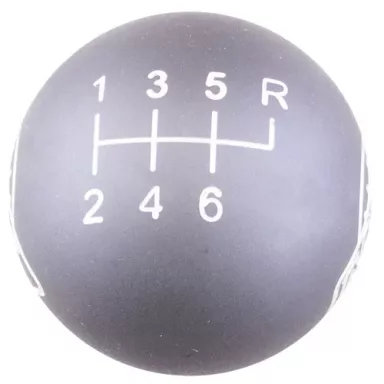 6-Speed MDL Gray Shift Ball in Brushed Aluminum, 16mm Used with Thread Reducers