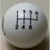 6-Speed White Shift Ball | 16mm x 1.50 Thread | High-Impact Polymer Resin