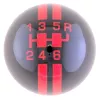 Rally Series 6-Speed Shift Knob | Black with Red Stripe | 2-1/8" | 16mm Thread