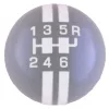 Rally Series 6-Speed Shift Ball | Gray with White Stripe | 2-1/8" | 16mm Thread