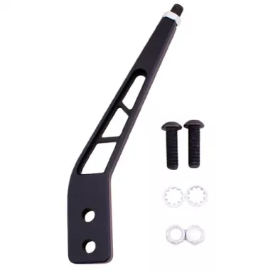 Black Billet Aluminum Shift Lever, 30 Degree Kickback 8"