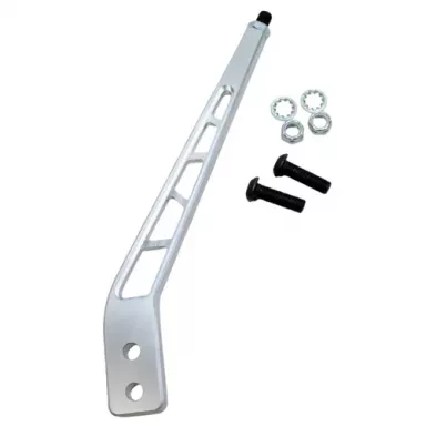 Brushed Billet Aluminum Shift Lever, 30 Degree Kickback 10"