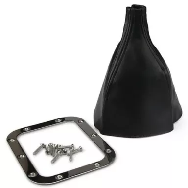 Lokar Rectangular Naugahyde Shift Boot/ Polished Stainless Ring