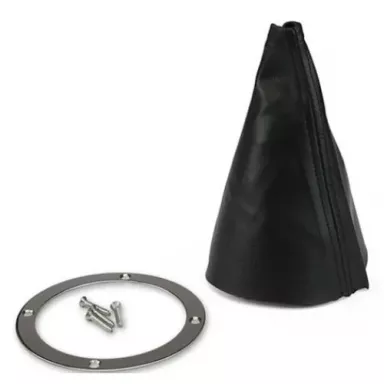 Lokar Round Naugahyde Shift Boot - Hot Rod 5"/ Polished Stainless Ring