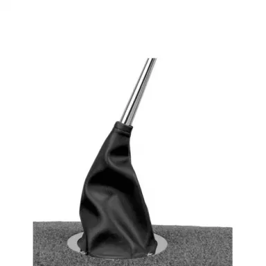 Lokar Round Naugahyde Shift Boot - Hot Rod 5"/ Polished Black Stainless Ring