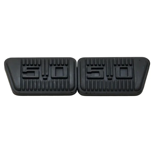 65-68 Brake & Clutch Pedal-Pad Set with '5.0-Badge Logo'