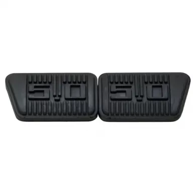 65-68 Brake & Clutch Pedal-Pad Set with '5.0-Badge Logo'