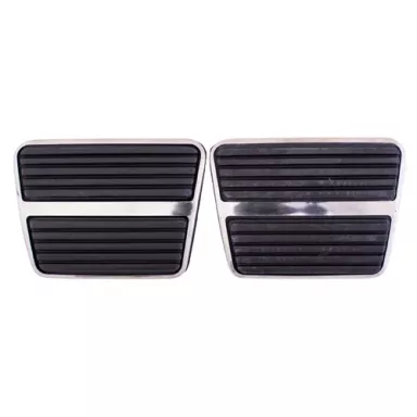 Pedal Pad Kit, 3" Manual Brake, 2" Clutch Pads, with Ss Trim Rings