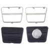 3" Pedal Pad Kit | GM Disc Brake and Clutch | Stainless Steel Trim Rings