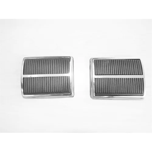 Pedal Pad Kit, 65-70 Impala Brake and Clutch Pads with Ss Trim Rings