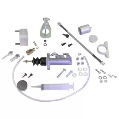MDL LF Series 66-70 Mustang/Cougar Hydraulic Clutch Master Kit 0.750" Bore, Silver Billet Reservoir