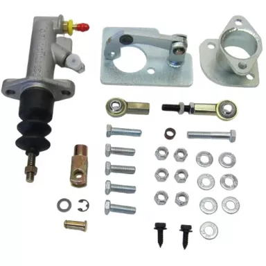 MDL LF Series 66-70 Fairlane Hydraulic Clutch Master Kit, 0.700" Bore, Silver Billet Reservoir