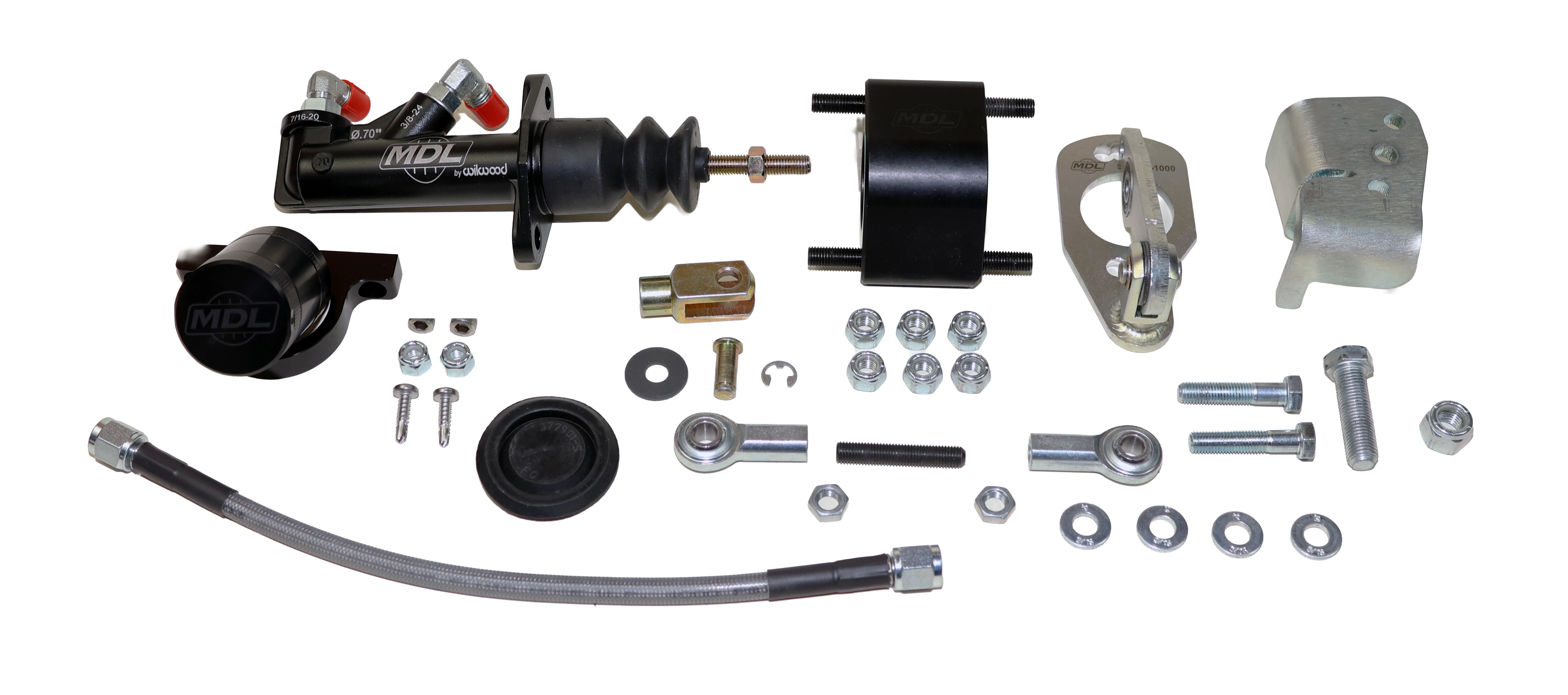 LF Series Hydraulic Clutch Master Kit | 1965-1966 Mustang/Cougar | Black Billet Reservoir