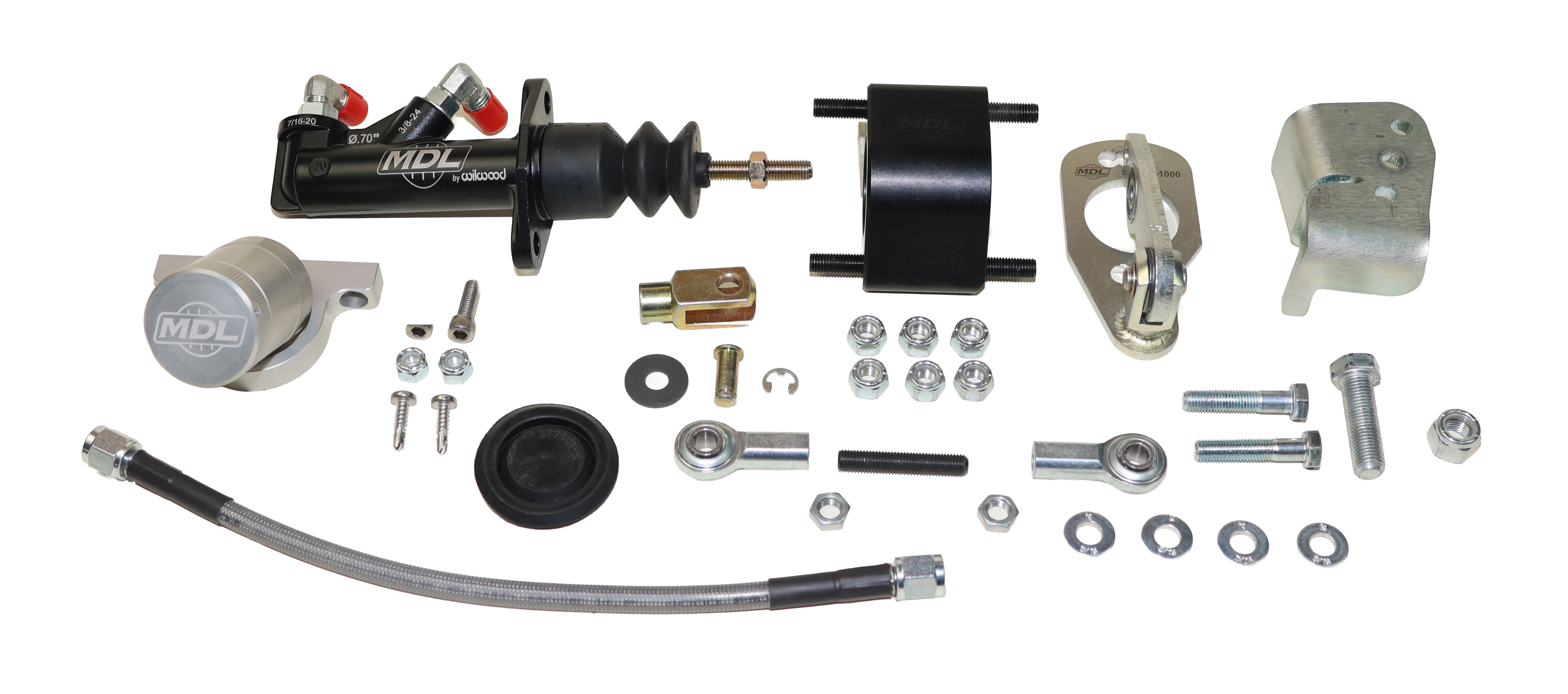 LF Series Hydraulic Clutch Master Kit | 1965-1966 Mustang/Cougar | Silver Billet Reservoir