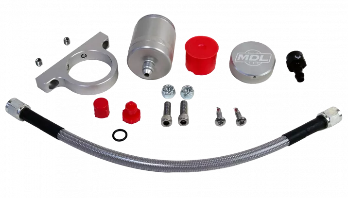 MDL 2100 Series Clear Billet Aluminum Reservoir with Hose