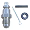 Straight Fitting | Roll Pin to Male -4AN | Steel with Clear Zinc