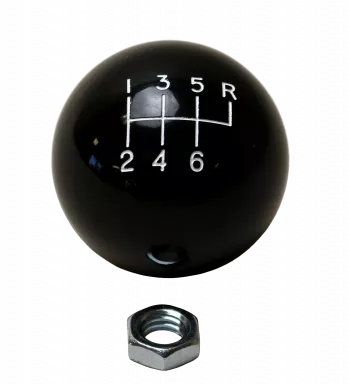 6-Speed Black Shift Ball, 16mm Used with Thread Reducers