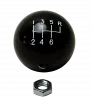 6-Speed Black Shift Ball | 16mm Thread | White Pattern