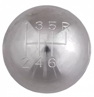 MDL 6-Speed Brushed Aluminum Shift Ball 16mm Thread, 16mm Used with Thread Reducers