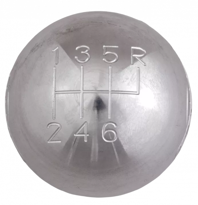 MDL 6-Speed Brushed Aluminum Shift Ball 16mm Thread, 16mm Used with Thread Reducers