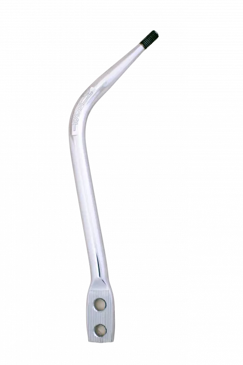 Shift Lever, Round Hurst, Chrome, 11.12" X 2.26" Back, Good for TRI-5 Chevy, 3/8"-16