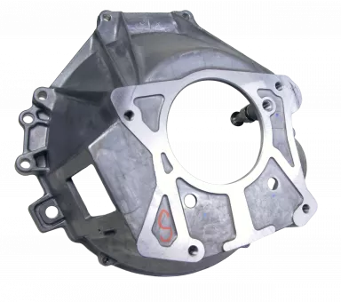Aluminum T5 Bellhousing, 6-Bolt SB Ford, 157 Tooth, 83-93 Mustang