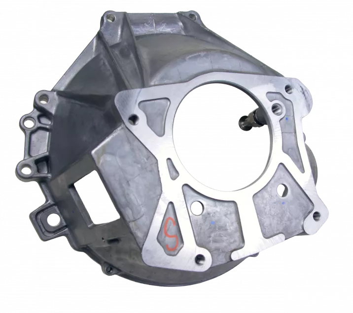 Aluminum T5 Bellhousing, 6-Bolt SB Ford, 157 Tooth, 83-93 Mustang