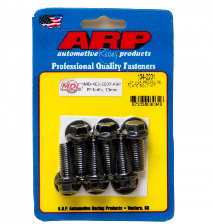Pressure Plate Bolt Kit, 10mm X 1.5" , GM Gen III / LS (.750 OD)