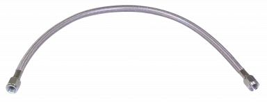 Steel Braided Line, An4/An3, Female Fittings, 12" Long, Clear Coating