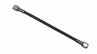 Steel Braided Line, Double An4, Female Fitting, 9.5" Long, Uncoated