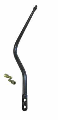 16" Black Steel Double-Bend Lokar Shifter (3/8"-24 Thread)
