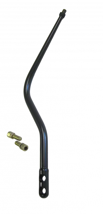 16" Black Steel Double-Bend Lokar Shifter (3/8"-24 Thread)