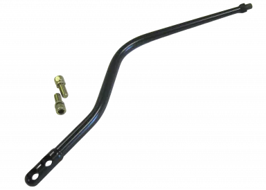 16" Black Steel Double-Bend Lokar Shifter (3/8"-24 Thread)