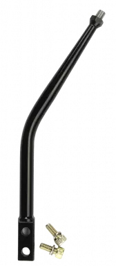 10" Black Steel Lokar Lay-Back Shifter (3/8"-24 Thread)