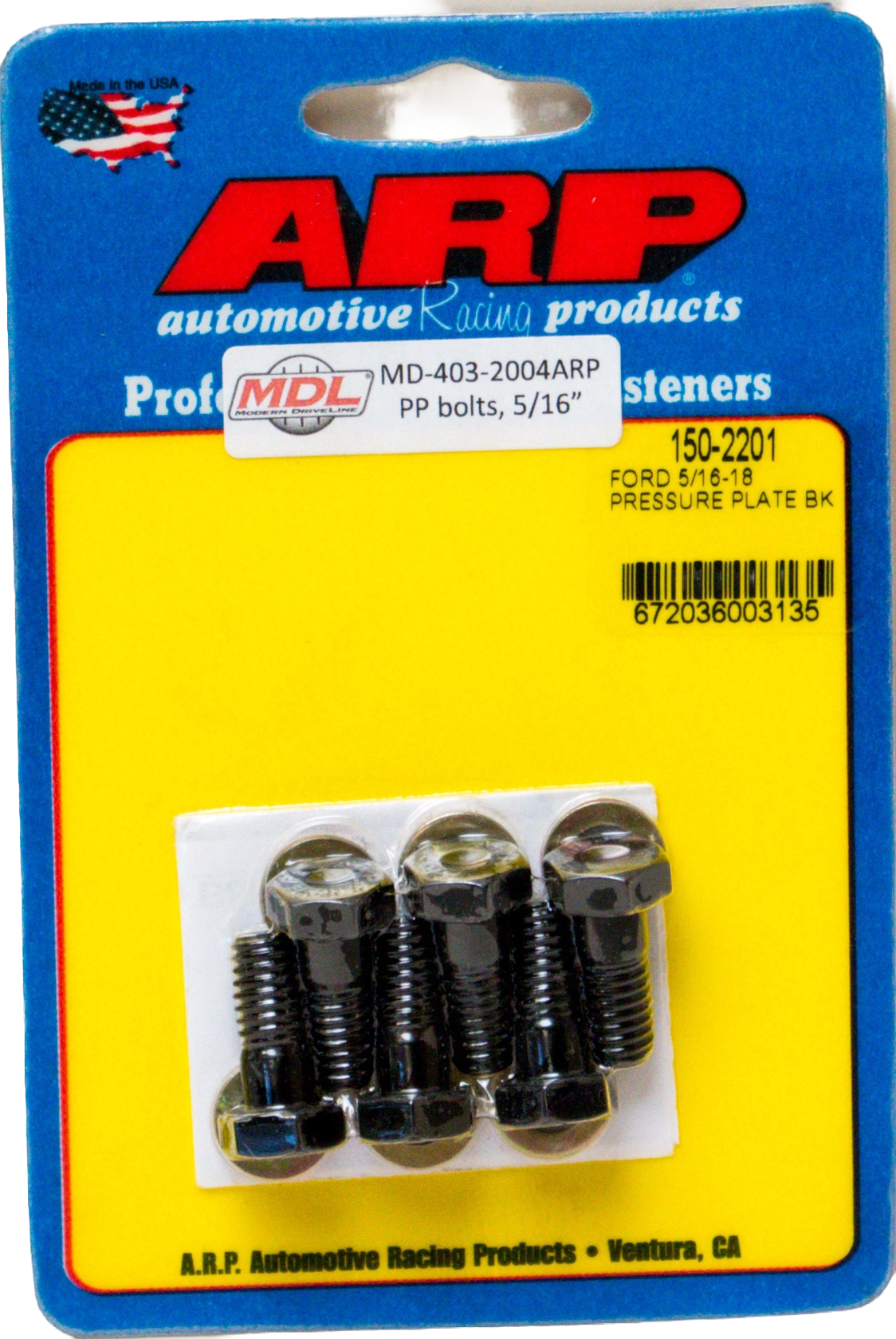 ARP Pressure Plate Bolt Kit | Ford 289-460 V8 | 5/16-18 (Set of 6)