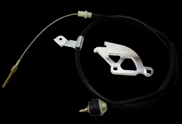 96-04 Mustang Adjustable Clutch cable kit W/alum Quad M-7553-D302