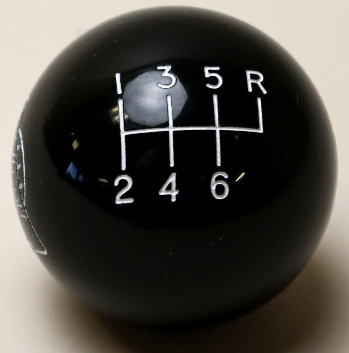 MDL 6-Speed Black Shift ball Brushed Aluminum 16mm, 16mm used with Thread Reducers