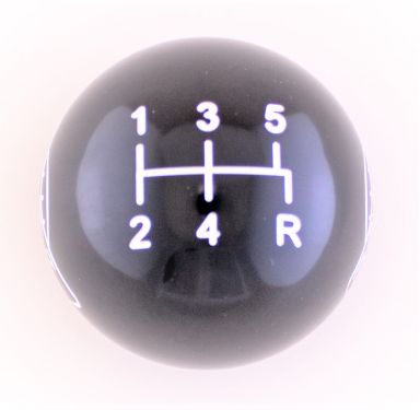 MDL 5-Speed Black Shift Ball in Brushed Aluminum/ 16mm used with Thread Reducers