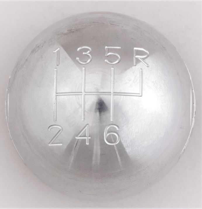 MDL 6-Speed Brushed Aluminum Shift Ball 16mm thread, 16mm used with Thread Reducers