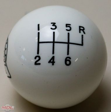 MDL 6-Speed White Shift Ball 16mm thread, 16mm used with Thread Reducers