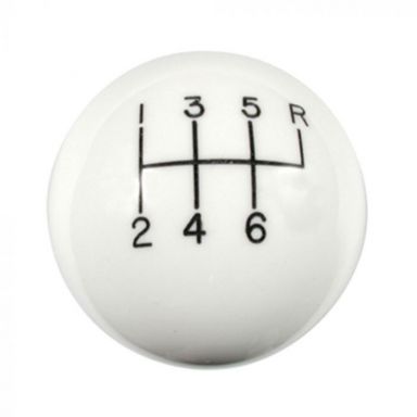 6-Speed White Shift Ball 3/8"-16 thread
