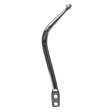 Shift lever, Round Hurst, Chrome, 11.12" x 2.26" back, Good for Tri-5 Chevy, 3/8"-16