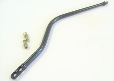 16" Black Steel Double-Bend Lokar Shifter (3/8"-24 thread)