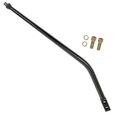 10" Black Steel Lokar Lay-Back shifter (3/8"-24 thread)