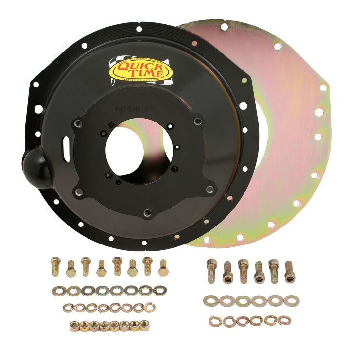 QuickTime Bellhousing, Chevy 153/168 tooth to Muncie GM TKO/TKX, 9:00 fork opening LH Starter