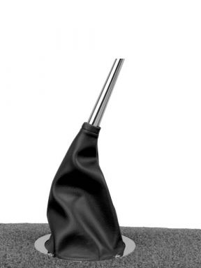 Lokar Round Naugahyde Shift boot - Hot Rod 5"/ Polished Black Stainless Ring
