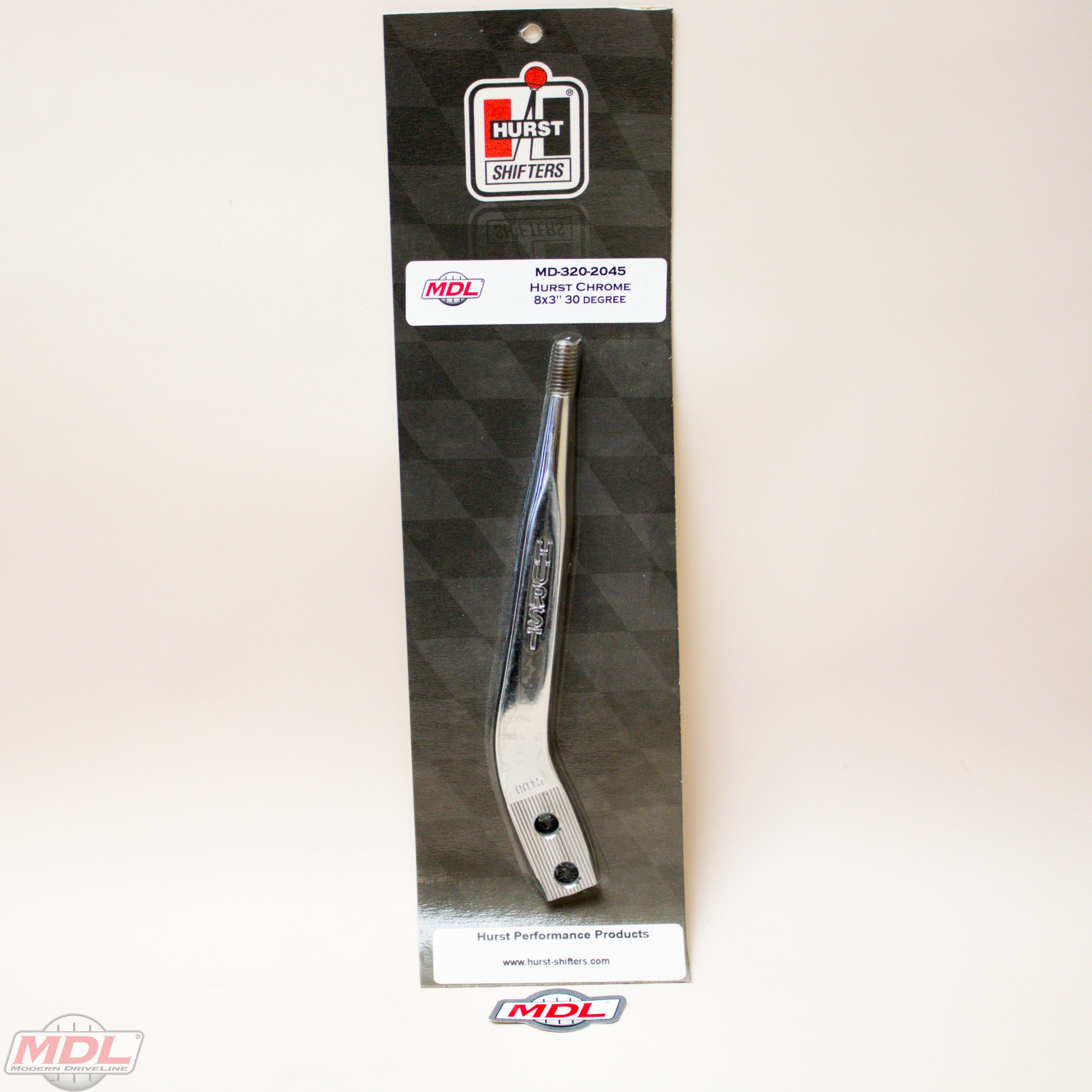 Hurst Chrome Shift Lever 8x3 30degree Modern Driveline